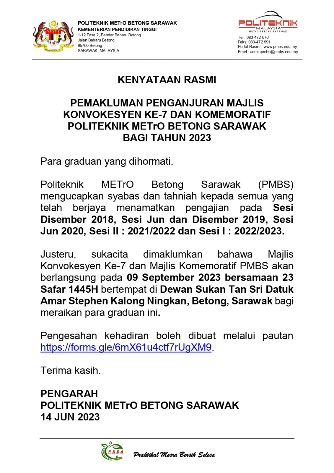 BIF for PMBS hebahan Website